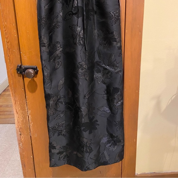 Brand New,RARE,Monique Lhuillier Black Floral Formal Long Dress,Size 12 - Picture 3 of 7